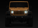 Raxiom 97-18 Jeep Wrangler TJ/JK Axial Series 13-LED Headlights- Black Housing (Clear Lens)