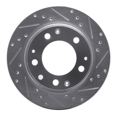 R1 69-83 Porsche 911 Rear Right Drilled & Slotted Silver Brake Rotor