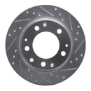 R1 69-83 Porsche 911 Rear Right Drilled & Slotted Silver Brake Rotor