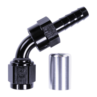 Russell 6AN ProClassic Crimp 60 Degree Hose End - Black