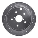 R1 15-21 Subaru WRX Rear Drilled & Slotted Silver Brake Rotor Set