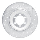 R1 75-79 Alfa Romeo ALFETTA Rear Right Drilled & Slotted Silver Brake Rotor