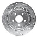 R1 11-25 Dodge Durango Rear Drilled & Slotted Silver Brake Rotor Set