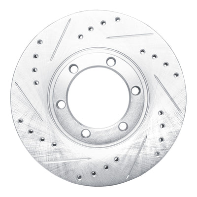 R1 86-06 Chevrolet Luv Pickup (Mexico) Front Left Drilled & Slotted Silver Brake Rotor