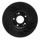 R1 15-20 Hyundai Sonata Front & Rear Drilled & Slotted Black Brake Rotor Set