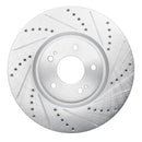 R1 03-06 Mitsubishi Lancer Front & Rear Drilled & Slotted Silver Brake Rotor Set