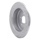 R1 07-12 Hyundai Veracruz Rear Right Drilled & Slotted Silver Brake Rotor