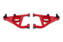 BMR 67-69 Chevrolet Camaro w/Rear Bump Stops Lower A-Arms w/ STD Ball Joint (Delrin) - Red