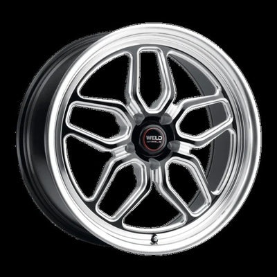 Weld S107 20X11 Laguna 5X120 ET40 BS7.6 Gloss Black MIL Dia 72.56