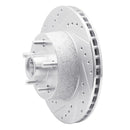R1 68-70 Ford Falcon Front Left Drilled & Slotted Silver Brake Rotor