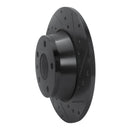 R1 08-15 Audi TT Quattro Rear Right Drilled & Slotted Black Brake Rotor
