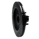 R1 01-05 Ford Explorer Sport Front Left Drilled & Slotted Black Brake Rotor