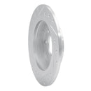 R1 86-98 Saab 9000 Rear Right Drilled & Slotted Silver Brake Rotor