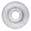 R1 81-84 Toyota Starlet Front Left Drilled & Slotted Silver Brake Rotor
