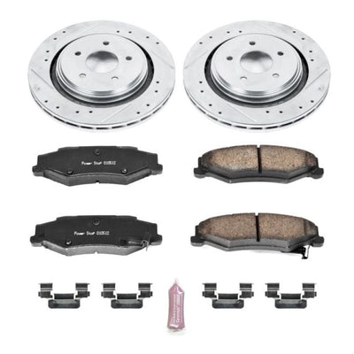 Power Stop 06-09 Cadillac XLR Rear Z23 Evolution Sport Brake Kit w/Calipers