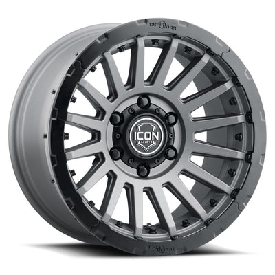 ICON Alloys Recon Pro Satin Charcoal- 18 X 9 - 6 X 5.5 - 0MM 5in BS