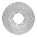 R1 91-98 Toyota T100 Front Left Drilled & Slotted Silver Brake Rotor