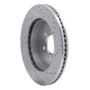 R1 03-04 Dodge DAKOTA RWD Front Left Drilled & Slotted Silver Brake Rotor