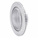R1 02-06 Infiniti M45 Rear Right Drilled & Slotted Silver Brake Rotor