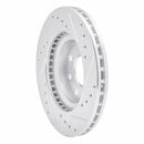 R1 90-93 Asuna SUNFIRE Front Left Drilled & Slotted Silver Brake Rotor