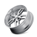 Ridler 608 18x8 / 5x120.65 BP / 0mm Offset / 72.62mm Hub Gloss Grey Milled Wheel