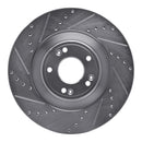 R1 11-17 Genesis G80 Front Left Drilled & Slotted Silver Brake Rotor