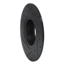 R1 62-80 MG MGB Front Right Drilled & Slotted Black Brake Rotor
