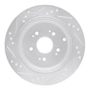 R1 2005-2018 Acura RDX Rear Right Drilled & Slotted Silver Brake Rotor