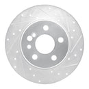 R1 91-99 Mercedes-Benz S350 Rear Right Drilled & Slotted Silver Brake Rotor