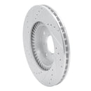 R1 92-96 Honda Prelude Front Right Drilled & Slotted Silver Brake Rotor