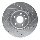 R1 13-22 Buick Encore Front Left Drilled & Slotted Silver Brake Rotor