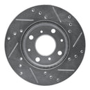 R1 90-00 Honda Civic DEL SOL Front Left Drilled & Slotted Silver Brake Rotor