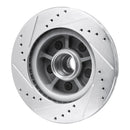 R1 1968-1973 Ford Country SQUIRE Front Right Drilled & Slotted Silver Brake Rotor