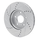R1 12-18 Ford C-MAX Front Right Drilled & Slotted Silver Brake Rotor