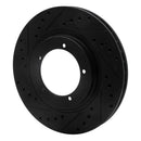 R1 86-86 Porsche 944 Turbo Front Left Drilled & Slotted Black Brake Rotor