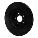 R1 10-16 Hyundai Genesis Coupe Front & Rear Drilled & Slotted Black Brake Rotor Set