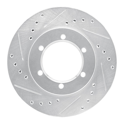 R1 98-15 Nissan NP300 (Mexico) Front Left Drilled & Slotted Silver Brake Rotor