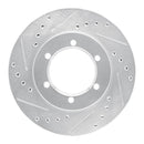 R1 98-15 Nissan NP300 (Mexico) Front Left Drilled & Slotted Silver Brake Rotor