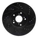 R1 13-22 Honda Accord Front Drilled & Slotted Black Brake Rotor Set