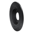 R1 13-25 Hyundai Elantra GT Rear Right Drilled & Slotted Black Brake Rotor