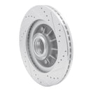 R1 97-99 Ford F-150 RWD Front Left Drilled & Slotted Silver Brake Rotor
