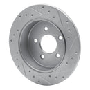 R1 91-95 Ford Crown Victoria Rear Drilled & Slotted Silver Brake Rotor Set