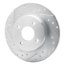R1 84-85 Nissan 300ZX Rear Drilled & Slotted Silver Brake Rotor Set