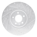 R1 13-19 Cadillac ATS Front & Rear Drilled & Slotted Silver Brake Rotor Set