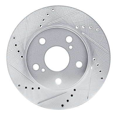 R1 13-19 Toyota Hilux (Mexico) Front Left Drilled & Slotted Silver Brake Rotor