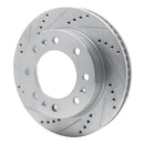 R1 06-11 Cadillac DTS Front Left Drilled & Slotted Silver Brake Rotor