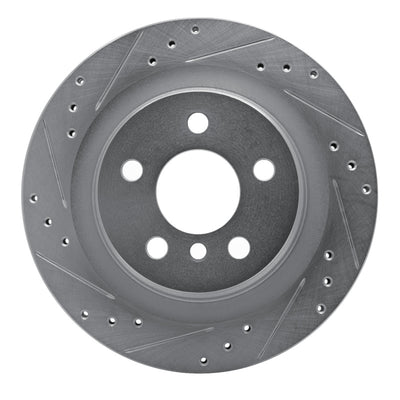 R1 16-26 BMW 228I Gran Coupe Rear Left Drilled & Slotted Silver Brake Rotor
