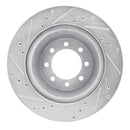 R1 68-76 Ford E-350 Econoline Front Left Drilled & Slotted Silver Brake Rotor