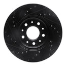 R1 16-21 Buick Regal Sportback Front Right Drilled & Slotted Black Brake Rotor
