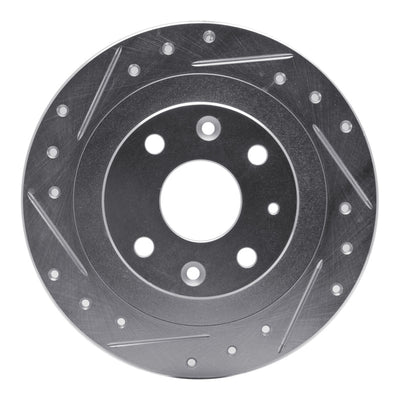 R1 90-03 Ford Escort Rear Left Drilled & Slotted Silver Brake Rotor